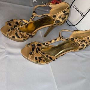 Animal print heels